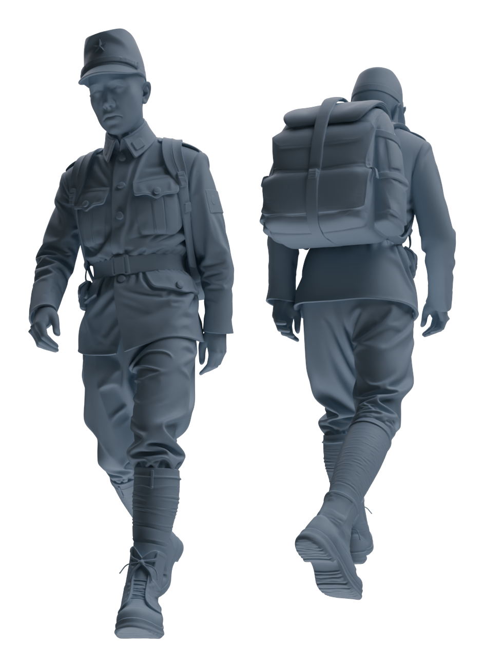 MRY-SFW LYGR639 WWII Japanese Army Five-Person Carrying Group