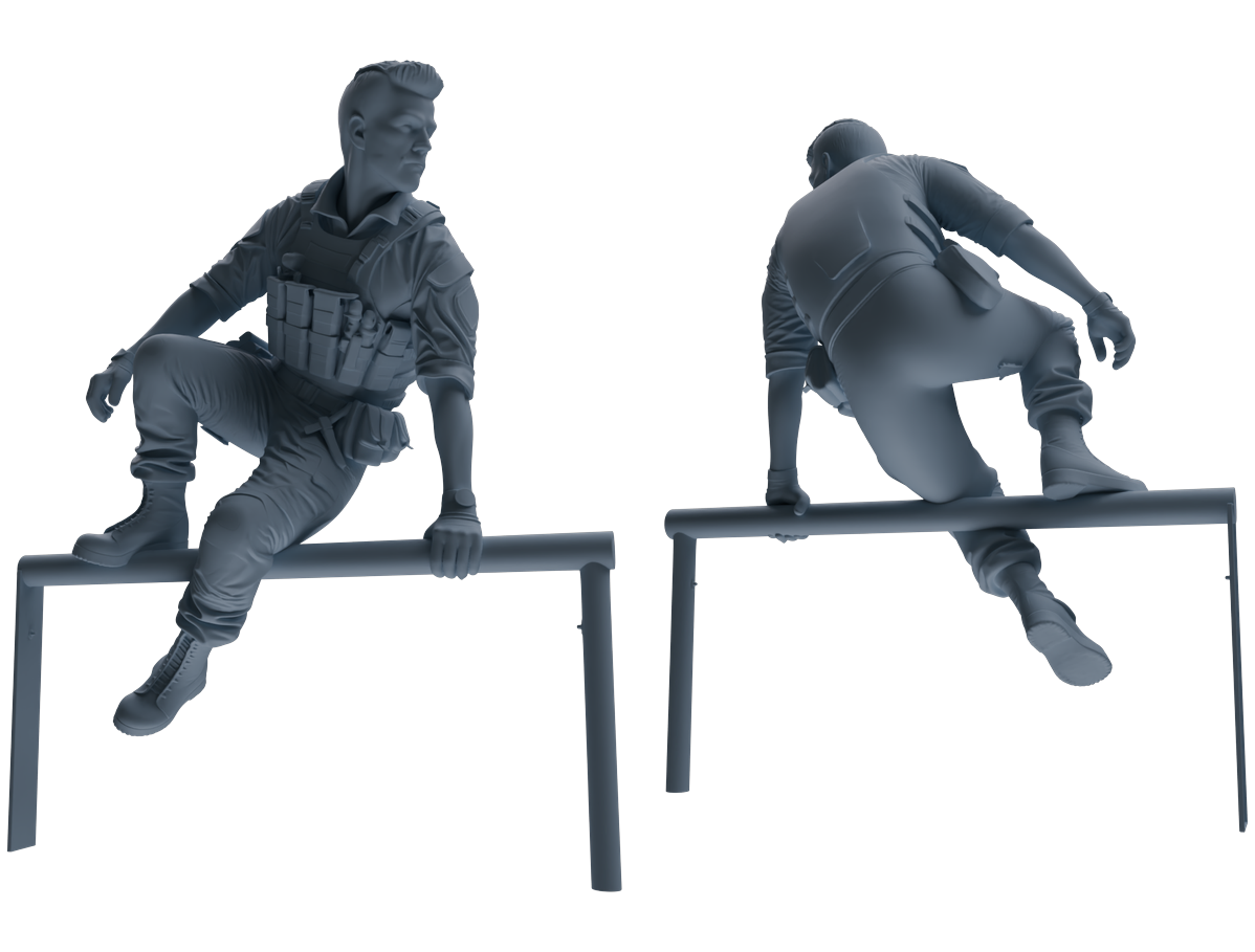 MRY-SFW SSTR008 Modern Navy SEAL Six-Person Obstacle Crossing Group