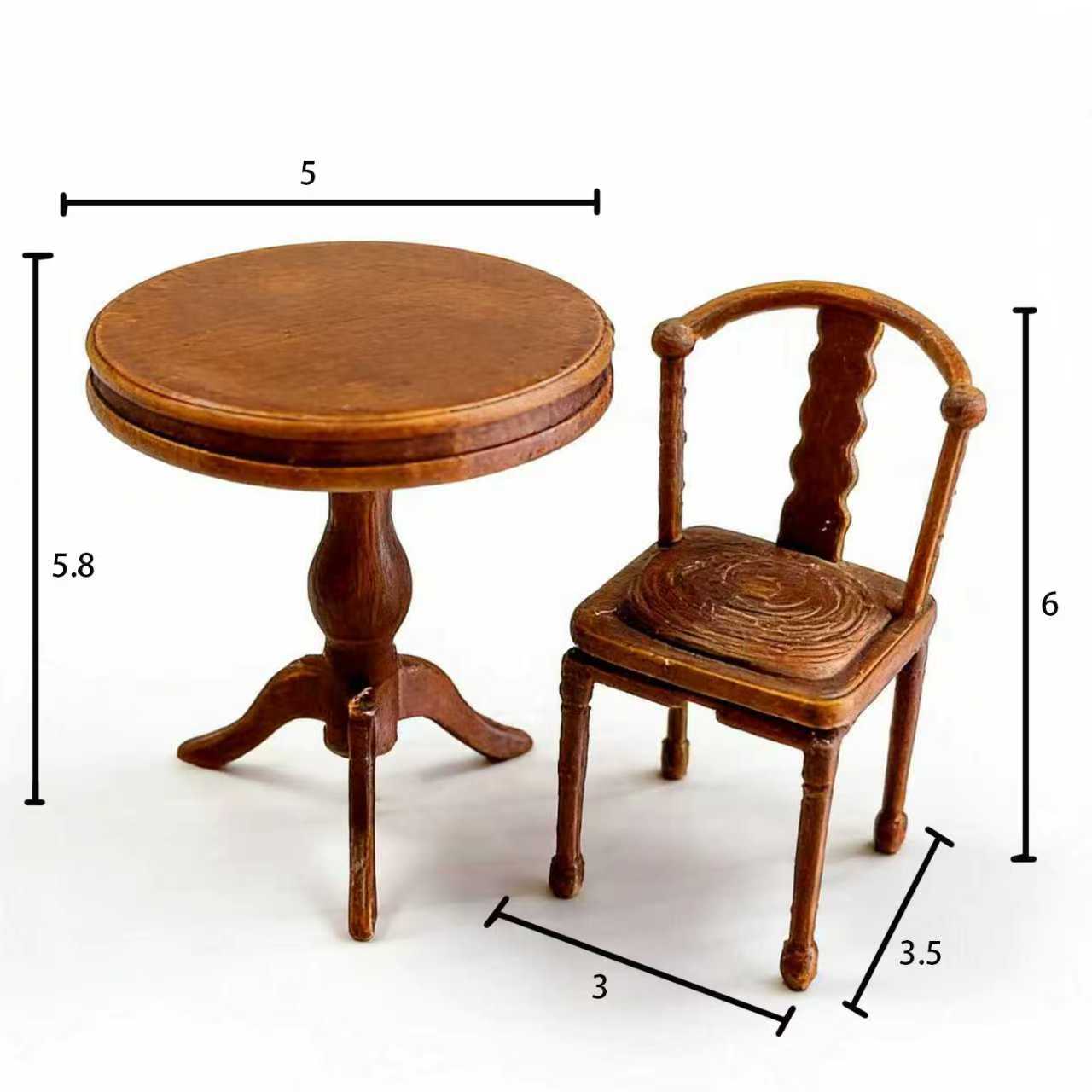 RHF12250 Coffee Table & Coffee Chair 3D Printed Modern Miniature Furniture Coffee Table & Coffee Chair Set Miniature