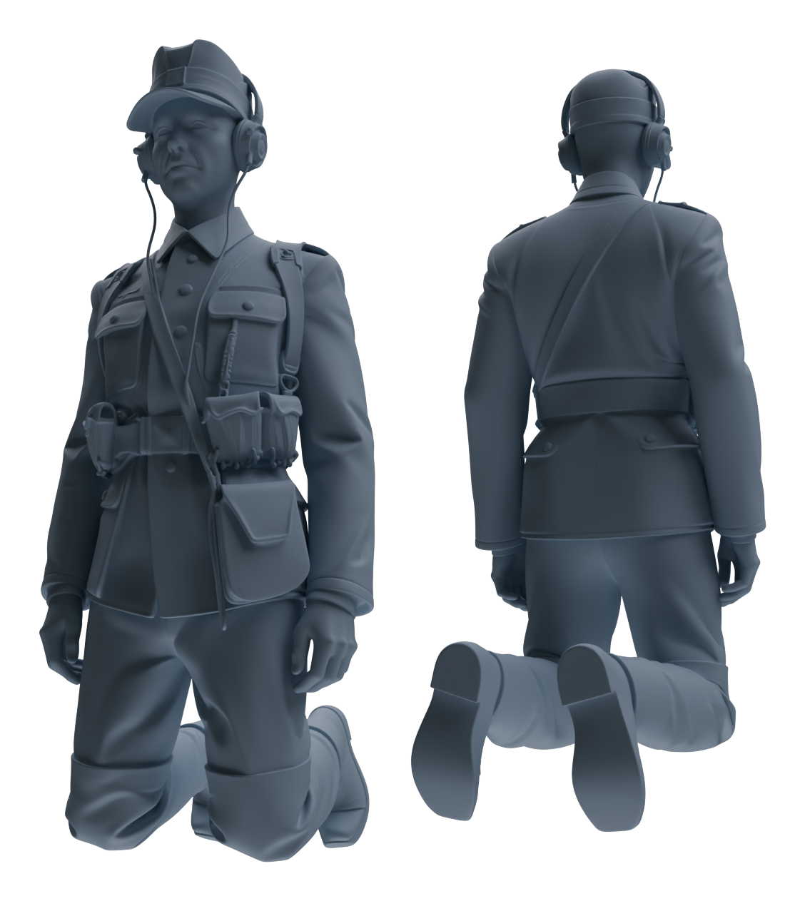 MRY-SFW LYGR652 WWII Mine Soldier Six-Person Cursing Group