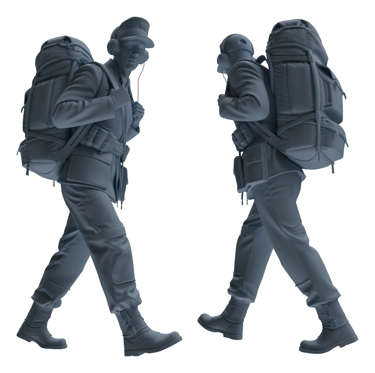 MRY-SFW LYGR653 WWII Mine Soldier Seven-Person Carrying Group