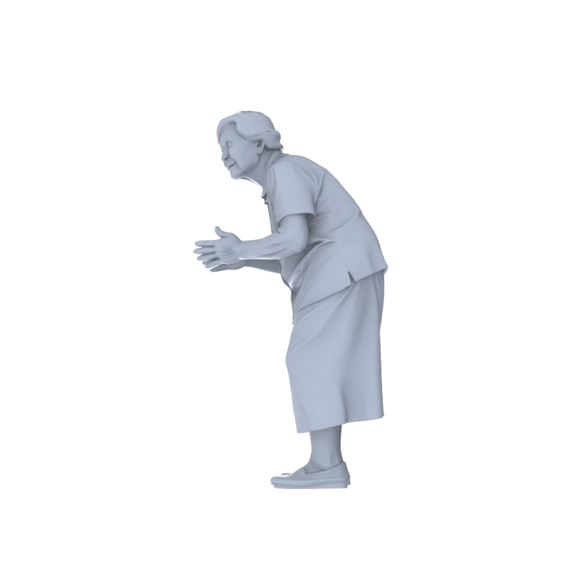 Yao's Studio LYTR185 Elderly Waiting at Station Resin Miniature Model 5-Figure Set, Unpainted Waiting Figures, DIY Painting Scene Decoration Miniatures Diorama Resin Figures