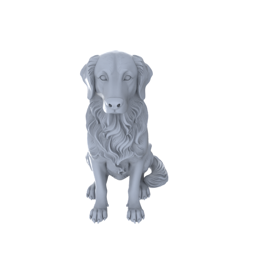 Yao's Studio LYTR187 Golden Retriever Resin Miniature Model 3-Figure Set, Unpainted Pet Figures, DIY Painting Scene Decoration Miniatures Diorama Resin Figures