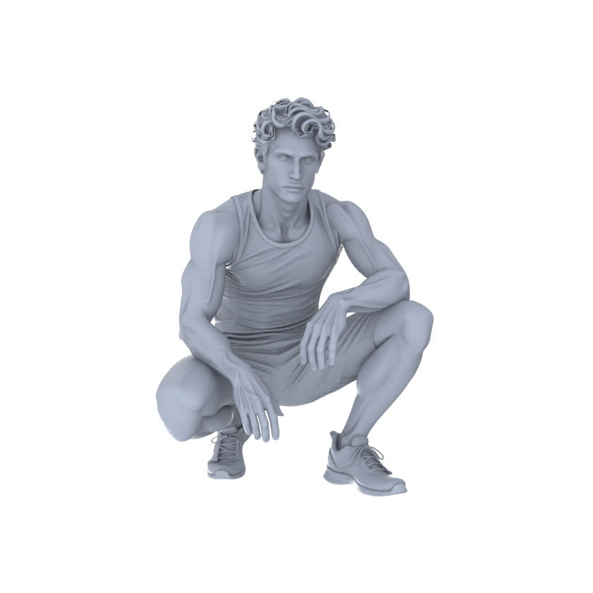 Yao's Studio LYTR192 Muscular Men Resin Miniature Model 6-Figure Set, Unpainted Fitness & Combat Figures, DIY Painting Scene Decoration Miniatures Diorama Resin Figures