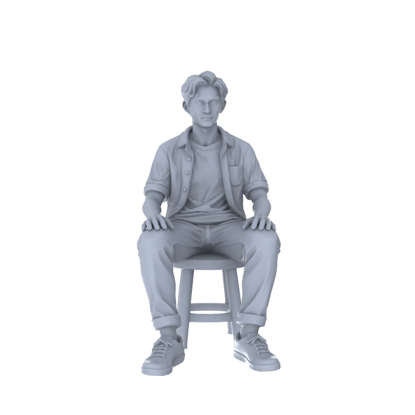 Yao's Studio LYTR215 Unpainted Miniature 6-Piece Set - Party Crowd Models for Lifelike Diorama Projects Miniatures Diorama Resin Figures