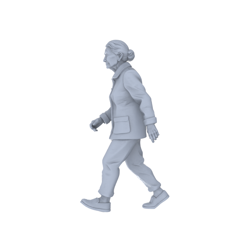 Yao's Studio LYTR234 For Diorama & Painting Enthusiasts: 4-Piece Unpainted Miniature Set - Family Leisure with Grandparents, Parent & Child for Community Park Scenes Miniatures Diorama Resin Figures