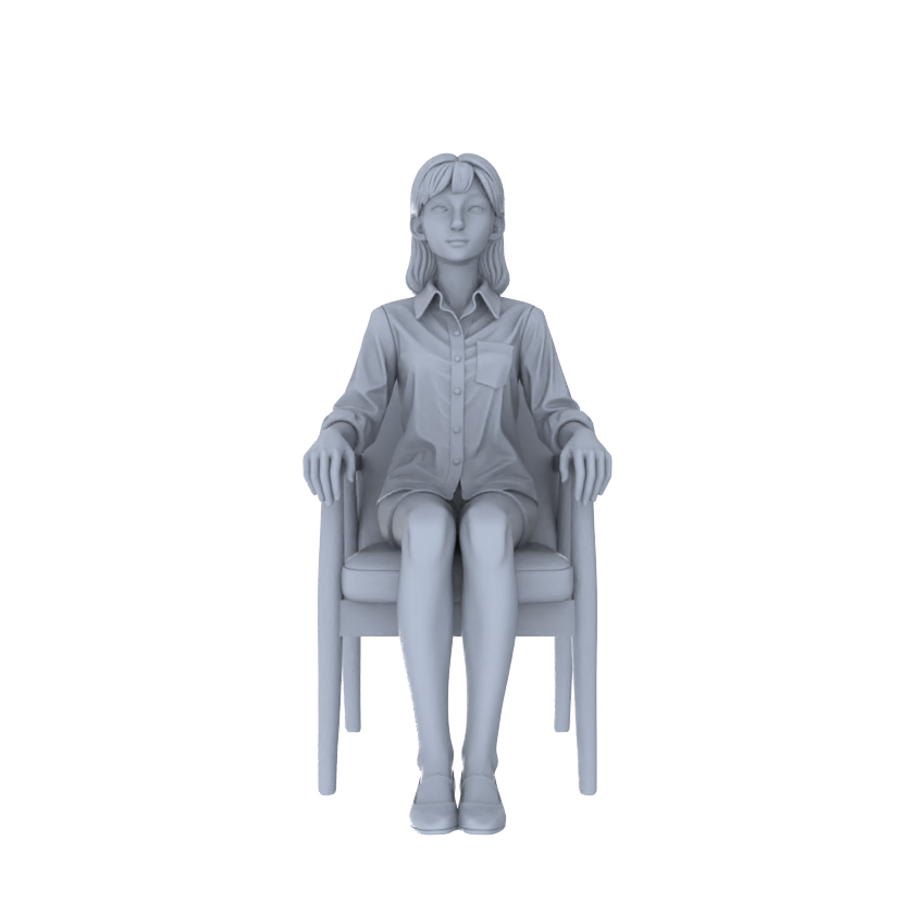 Yao's Studio LYTR245 Miniature Leisure Seated Figure 5-Pack, Unpainted Diorama Models for Home & Caf¡§| Scene Building Miniatures Diorama Resin Figures