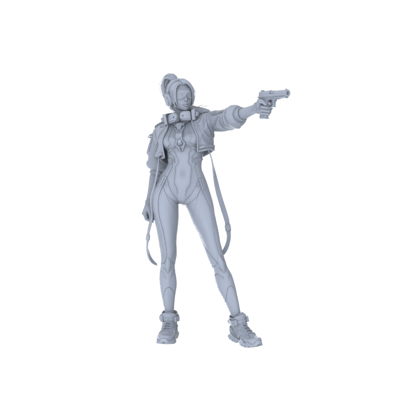 MRY-SFW LYGR120 Phantom Hunter Resin Blank Miniature Soldier Character Model Scene Figure Handmade Figure Hand Painted