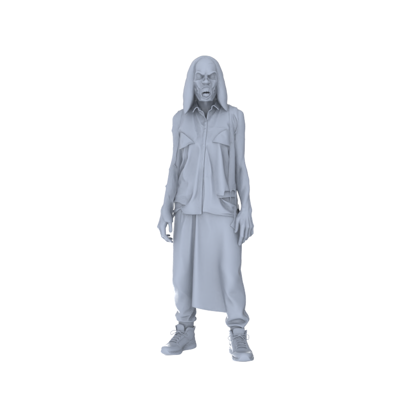 MRY-SFW LYGR100 Horror theme zombie doomsday theme resin white model miniature soldier character model scene character figure hand painted