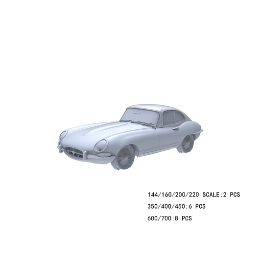 Yao's Studio LYTA026 Jaguar E-Type Classic Sports Car Model - Vintage Vehicle for Diorama Building & Model Painting