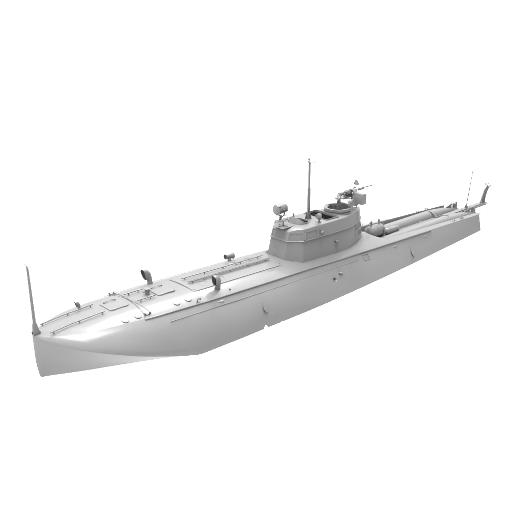 RHWS030   Military Model Kit Water Line Soviet G-5 SHVAK Gun Modification Motor Torpedo Boat