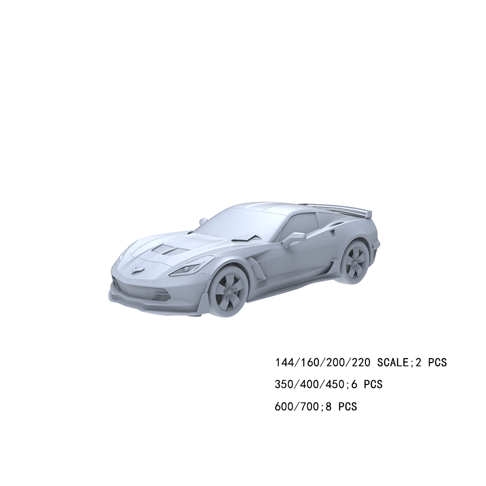 Yao's Studio LYTA031 Chevrolet Corvette ZR1 Supercar Model - Modern Performance Vehicle for Diorama & Model Painting