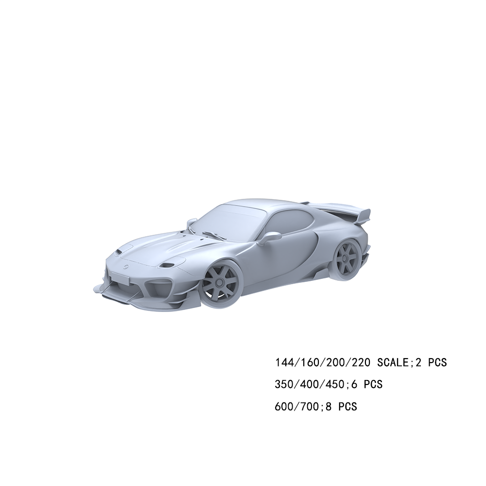 Yao's Studio LYTA035 Mazda RX-7 FD3S Modified Sports Car Model - Japanese Performance Vehicle for Diorama & Model Painting