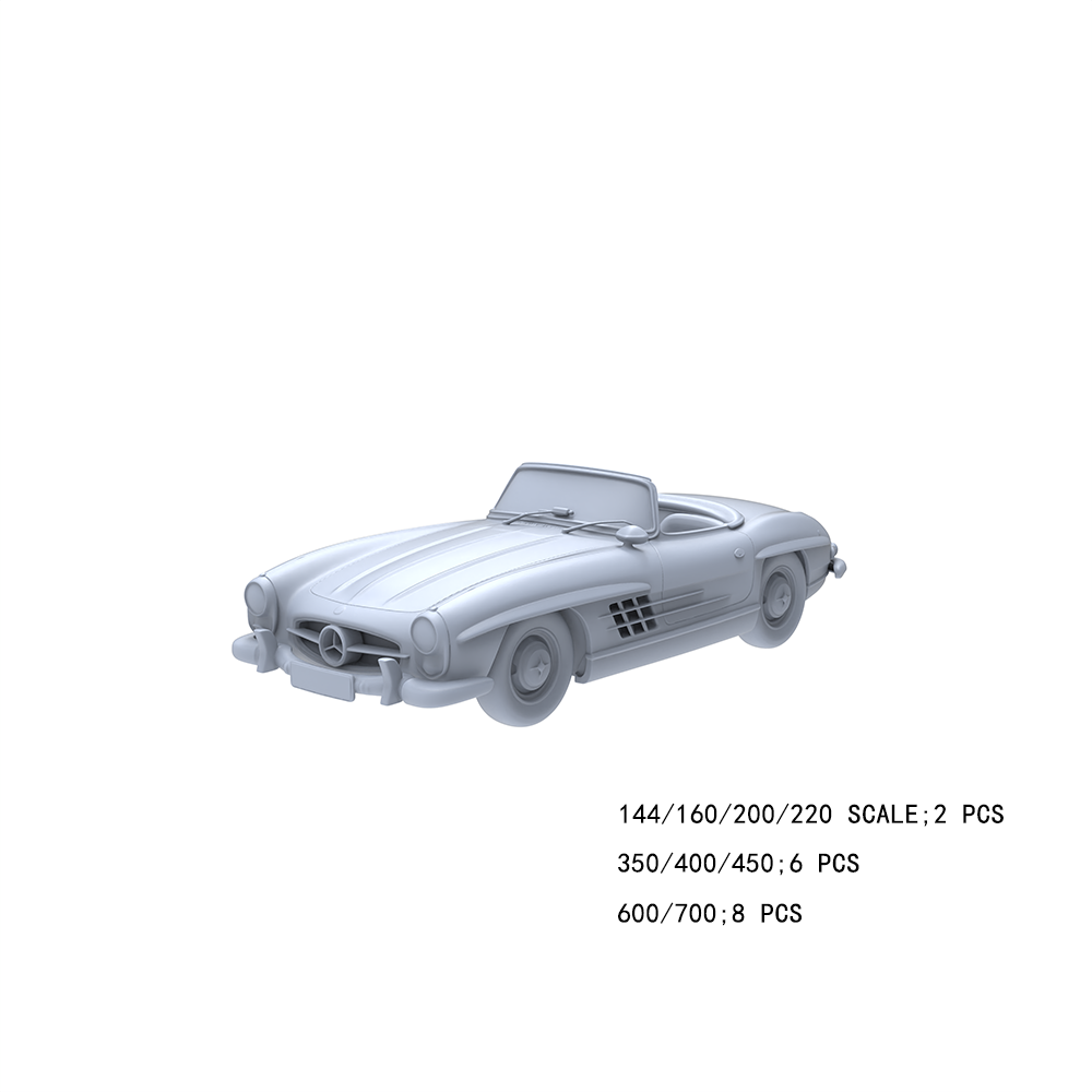Yao's Studio LYTA036  Mercedes-Benz 300SL Convertible Classic Car Model - Vintage Icon for Diorama & Model Painting