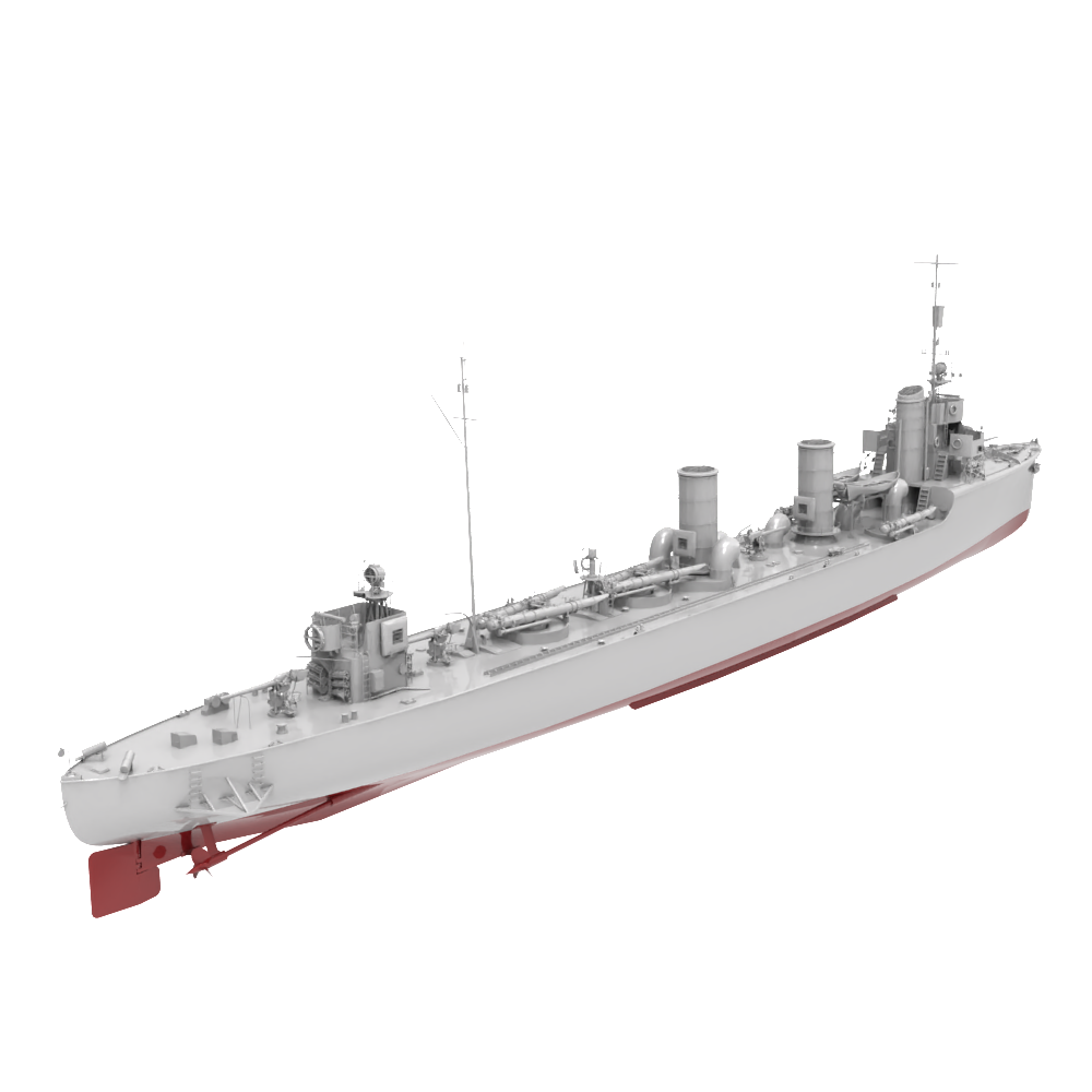RHWS045S   Military Model Kit Full Hull Germany G-101 Destroyer