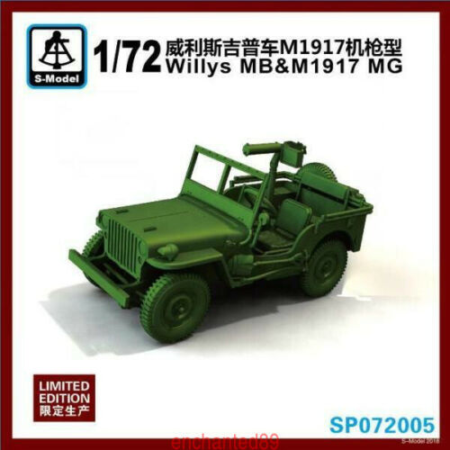 S-Model SP072005 1/72 Willys MB & M1917 MG LIMITED EDITION Plastic Model Kit