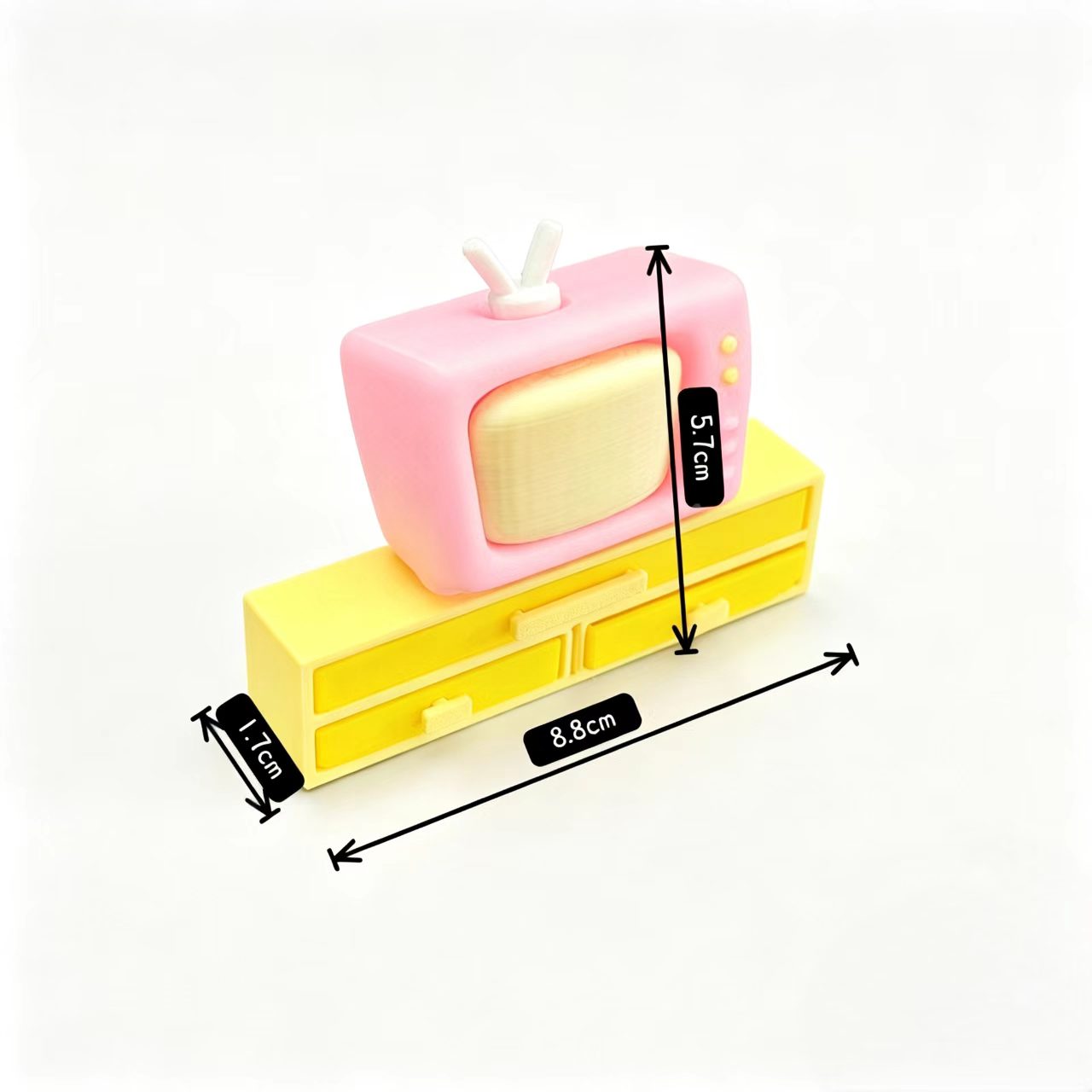 RHF373 Macaron Yellow & Pink Living Room Furniture Set Miniature Model Macaron Yellow & Pink Living Room Furniture Set Miniature Model for Dollhouse