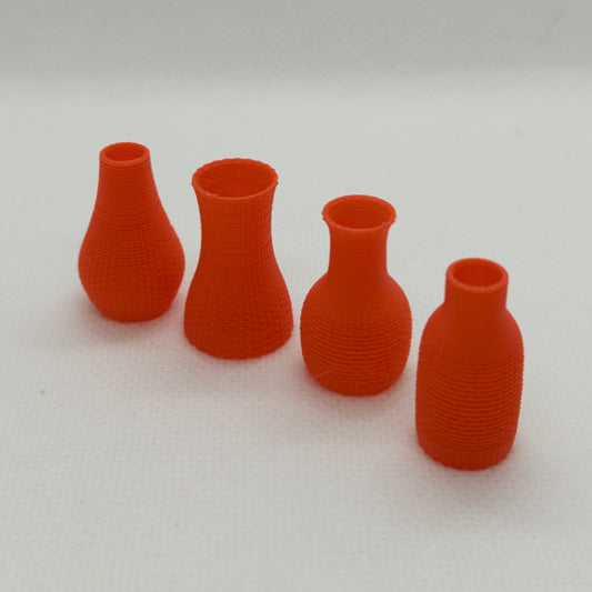 LYTP503C Art Vases Lot of 4 Dollhouse Miniature Mini Diorama Decor Garden BJD Ornamental