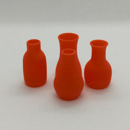 LYTP503C Art Vases Lot of 4 Dollhouse Miniature Mini Diorama Decor Garden BJD Ornamental