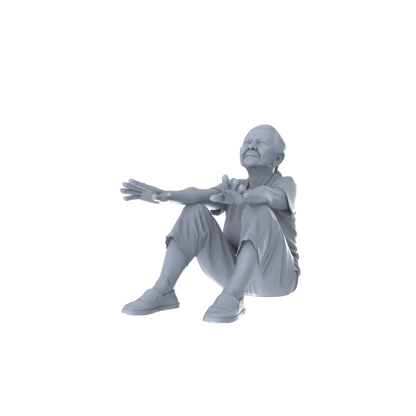Yao's Studio LYTR262 Leisurely Elderly Quintet Resin Miniature Model 5-Figure Set, Unpainted Relaxation Figures, DIY Painting Scene Decoration Miniatures Diorama Resin Figures