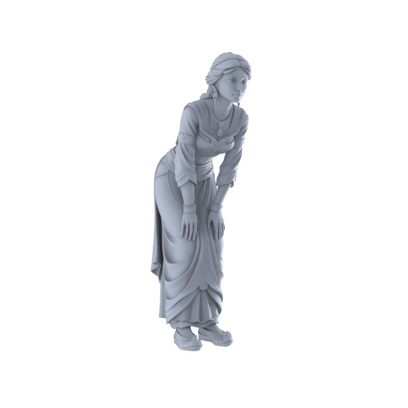 Yao's Studio LYTR263 Ancient Beauty Hexad Resin Miniature Model 6-Figure Set, Unpainted Classical Dance Figures, DIY Painting Scene Decoration Miniatures Diorama Resin Figures