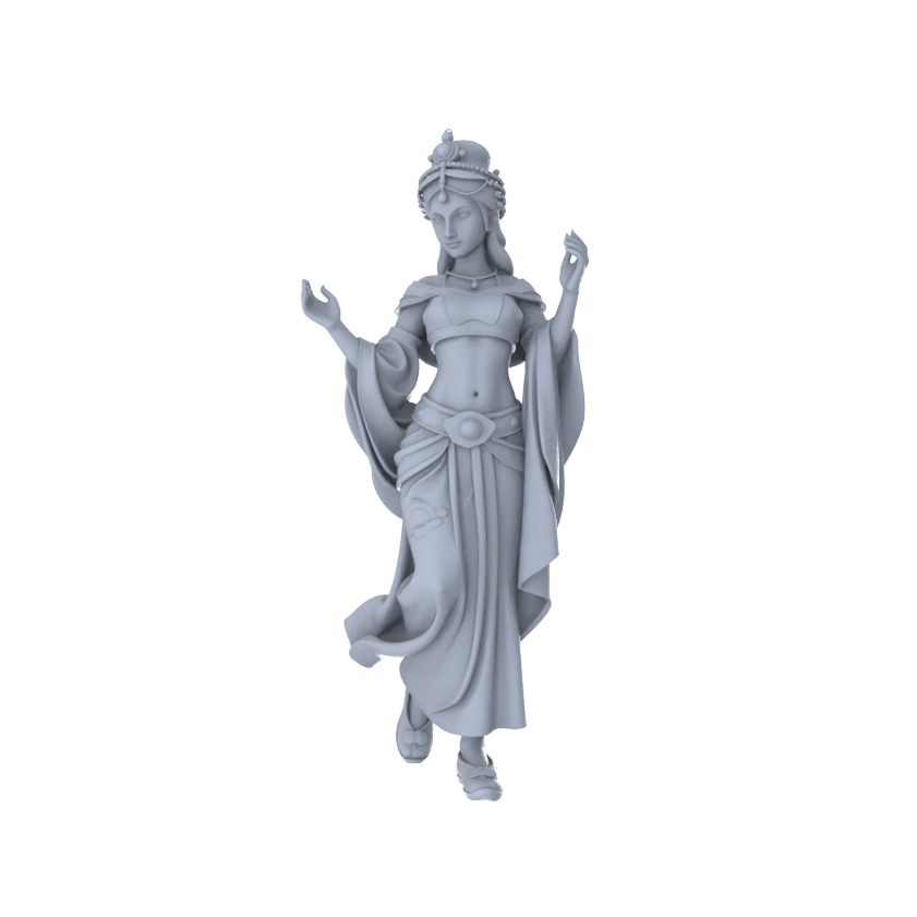 Yao's Studio LYTR263 Ancient Beauty Hexad Resin Miniature Model 6-Figure Set, Unpainted Classical Dance Figures, DIY Painting Scene Decoration Miniatures Diorama Resin Figures