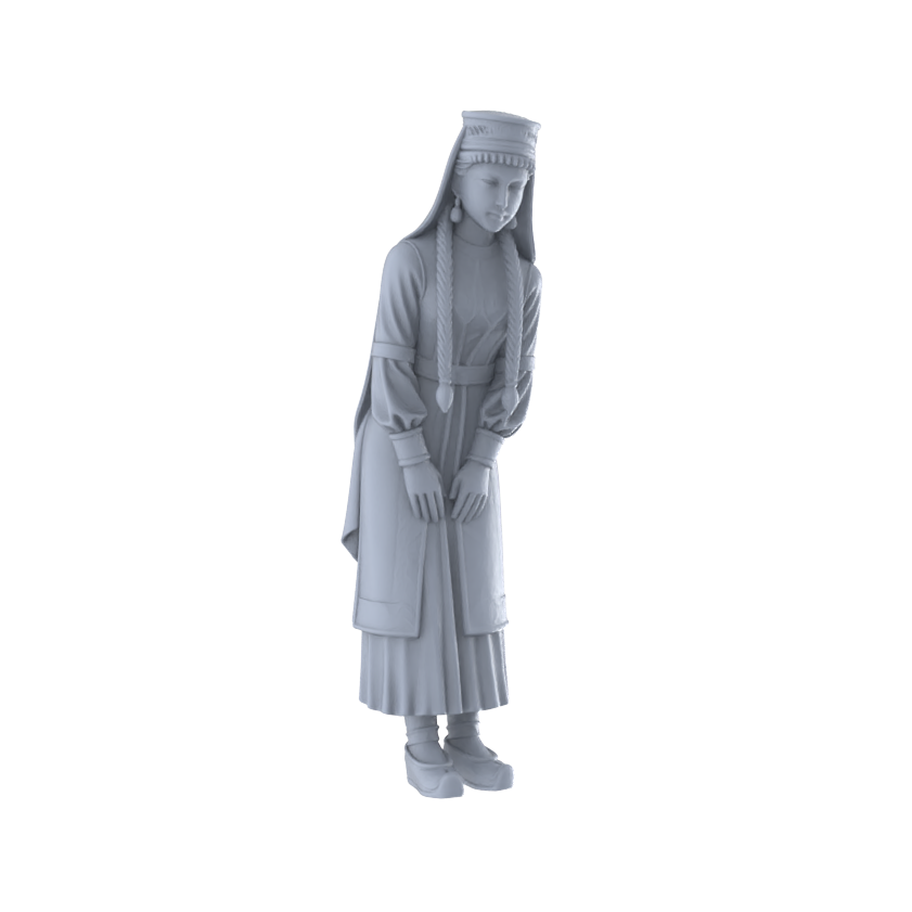Yao's Studio LYTR264 Ritual Women Quartet Resin Miniature Model 4-Figure Set, Unpainted Traditional Ceremony Figures, DIY Painting Scene Decoration Miniatures Diorama Resin Figures