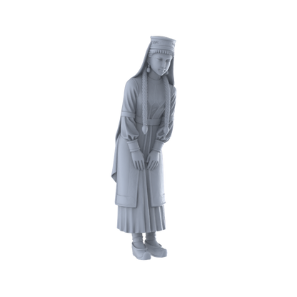 Yao's Studio LYTR264 Ritual Women Quartet Resin Miniature Model 4-Figure Set, Unpainted Traditional Ceremony Figures, DIY Painting Scene Decoration Miniatures Diorama Resin Figures