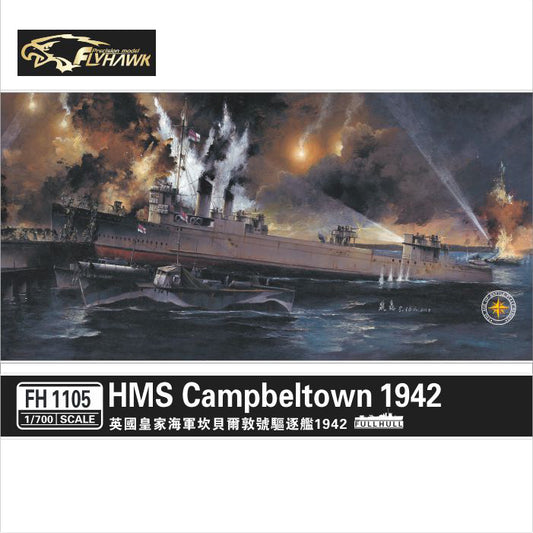 Flyhawk FH1105 1/700 HMS Campbeltown 1942 Plastic Model Kit