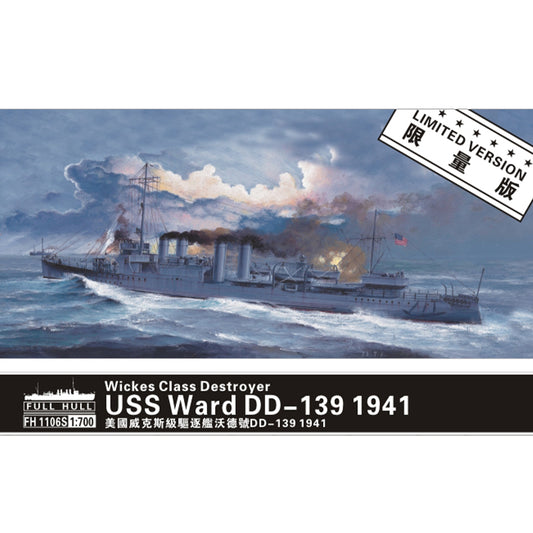 Flyhawk FH1106S 1/700 Wickes Class Destroyer USS Ward DD-139 1941 LIMITED VERSION Plastic Model Kit