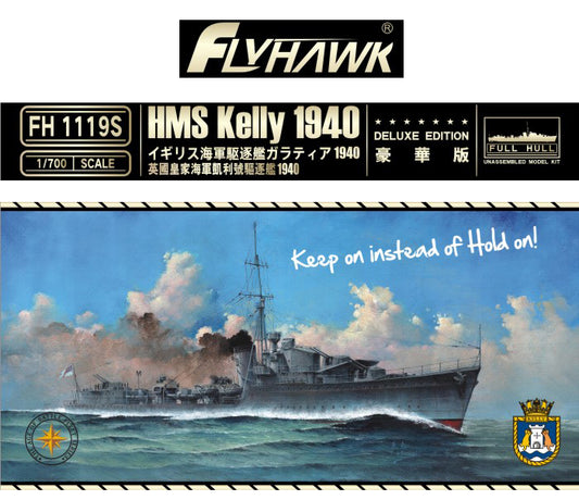 Flyhawk FH1119S 1/700 HMS Kelly 1940 Deluxe Edition Plastic Model Kit