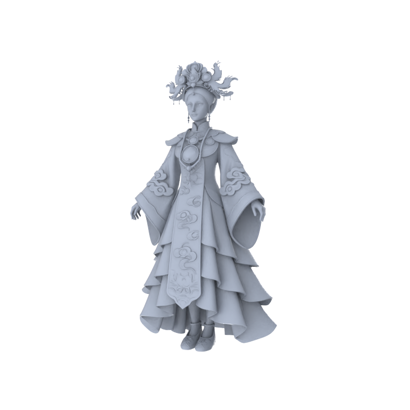 Yao's Studio LYTR265 Chinese Bride Hexad Resin Miniature Model 6-Figure Set, Unpainted Traditional Wedding Figures, DIY Painting Scene Decoration Miniatures Diorama Resin Figures