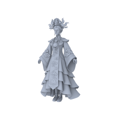 Yao's Studio LYTR265 Chinese Bride Hexad Resin Miniature Model 6-Figure Set, Unpainted Traditional Wedding Figures, DIY Painting Scene Decoration Miniatures Diorama Resin Figures