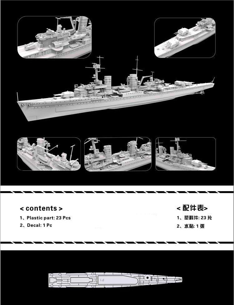 Flyhawk FH1125 1/700 German Light Cruiser Konigsberg 1940 Plastic Model Kit