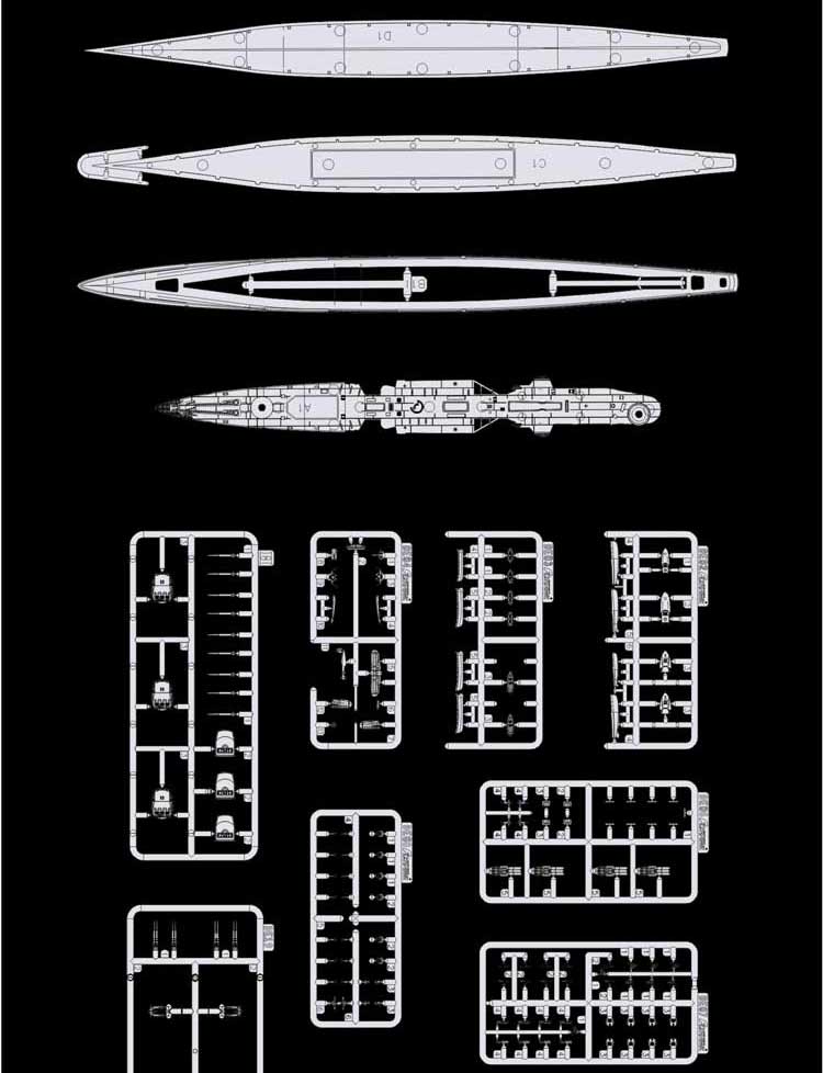 Flyhawk FH1125 1/700 German Light Cruiser Konigsberg 1940 Plastic Model Kit