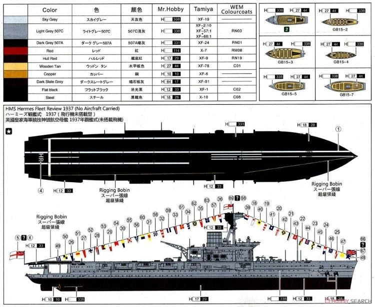 Flyhawk FH1126 1/700 HMS Hermes 1937 Plastic Model Kit