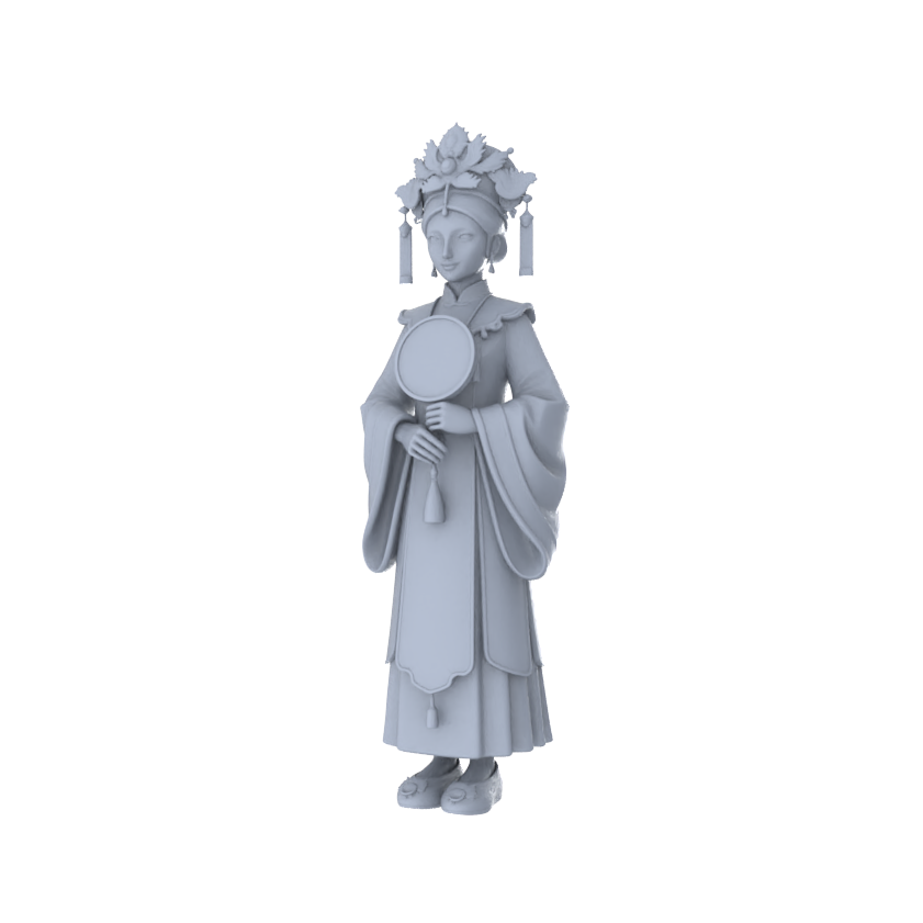 Yao's Studio LYTR265 Chinese Bride Hexad Resin Miniature Model 6-Figure Set, Unpainted Traditional Wedding Figures, DIY Painting Scene Decoration Miniatures Diorama Resin Figures