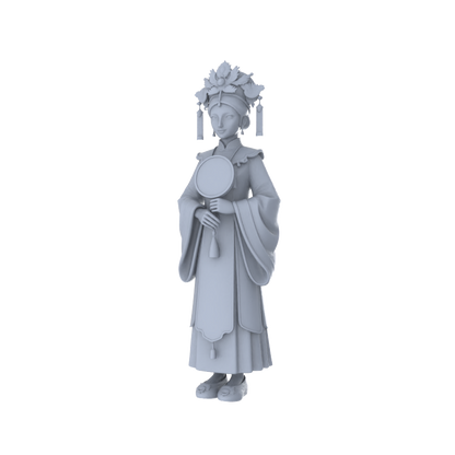 Yao's Studio LYTR265 Chinese Bride Hexad Resin Miniature Model 6-Figure Set, Unpainted Traditional Wedding Figures, DIY Painting Scene Decoration Miniatures Diorama Resin Figures