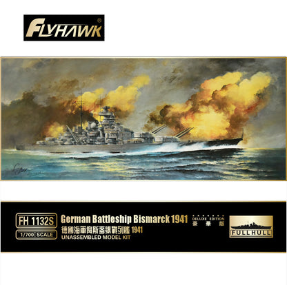 Flyhawk FH1132S 1/700 German Battleship Bismarck 1941 Deluxe Edition Plastic Model Kit