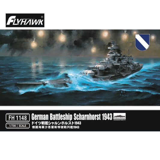 Flyhawk FH1148 1/700 German Battleship Scharnhorst 1943 Plastic Model Kit