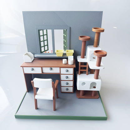 RHF121004 1/12 Study Frame 3D Printing DIY Miniature Scenes 1:12 scale dollhouse miniature office furniture set