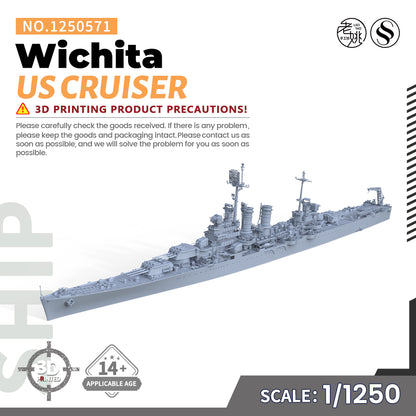 SSMODEL 571 Military Warship Model Kit US Wichita Cruiser