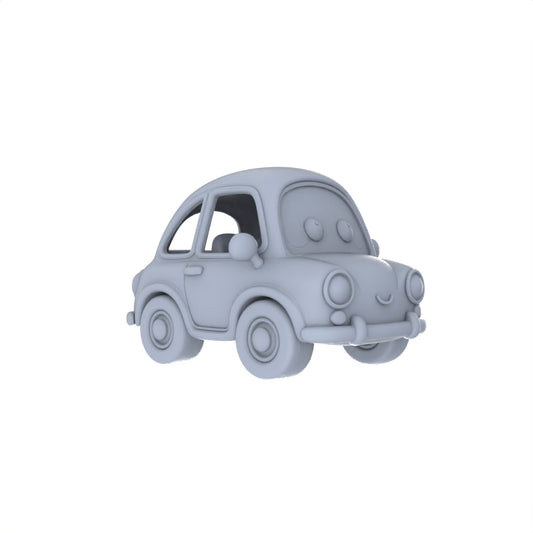 Yao's Studio LYTA128  Unfinished Cute Q-Version Vintage Car Model, Unpainted Kit for DIY Painting & Scene Projects
