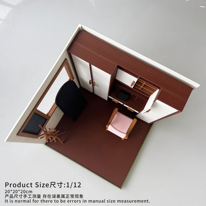 RHF121018 Fitting Room 3D Printing DIY Miniature Scenes Dollhouse Frame Creative Decorations Desktop Scenarios Mini Models BJD OB Doll