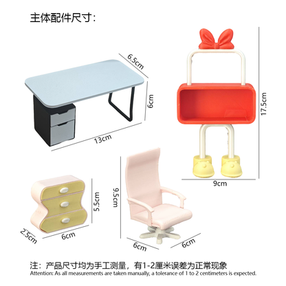 LYTP1020 Corporate Cattle Meal Deal 3D Printing DIY Miniature Scenes Dollhouse Creative Decorations Desktop Scenarios Mini Models 18-Inch BJD OB Doll
