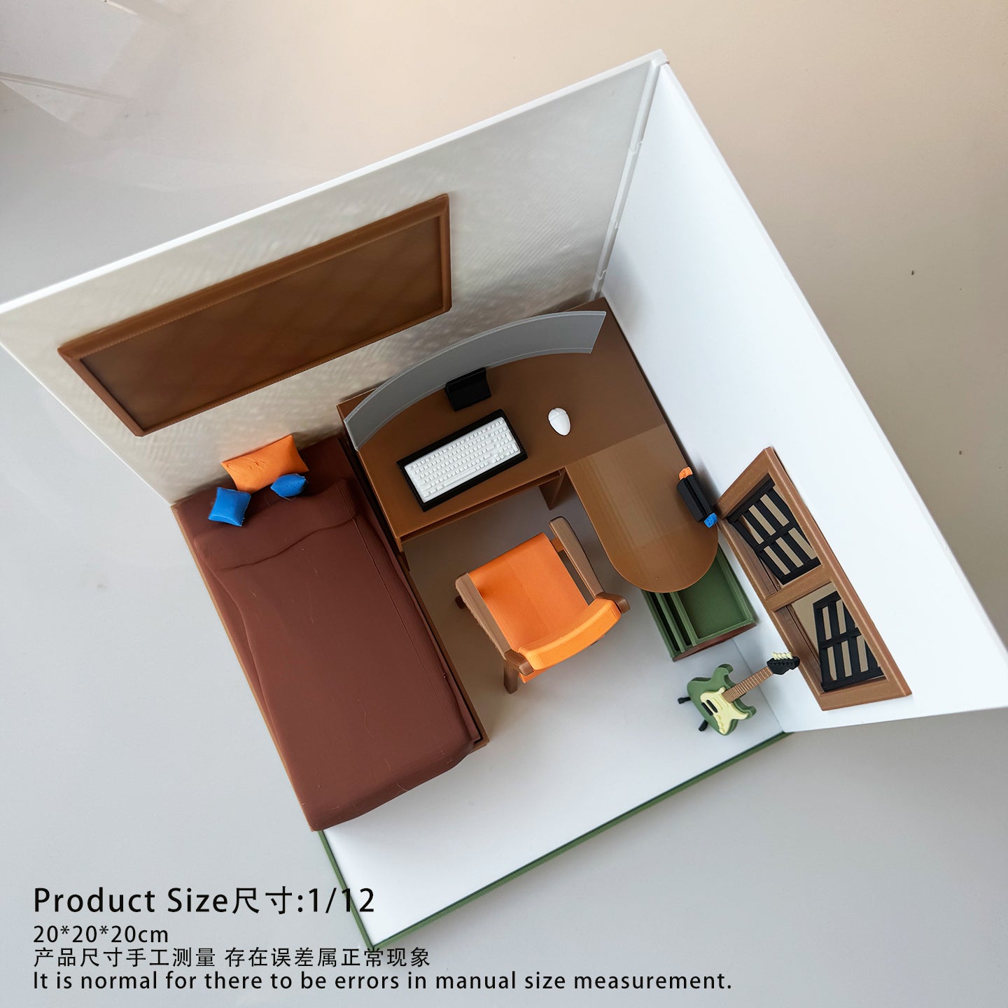 RHF121021 Esports Bedroom 3D Printing DIY Miniature Scenes Dollhouse Frame Creative Decorations Desktop Scenarios Mini Models BJD OB Doll