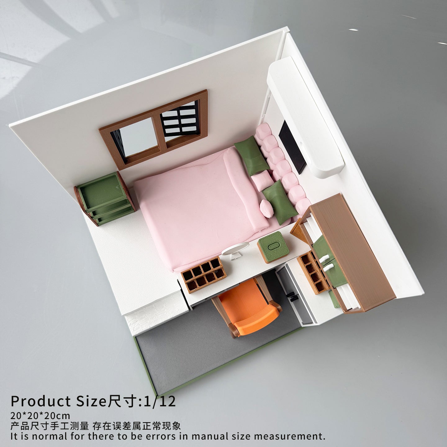 RHF121022 Beauty Bedroom 3D Printing DIY Miniature Scenes Dollhouse Frame Creative Decorations Desktop Scenarios Mini Models BJD OB Doll