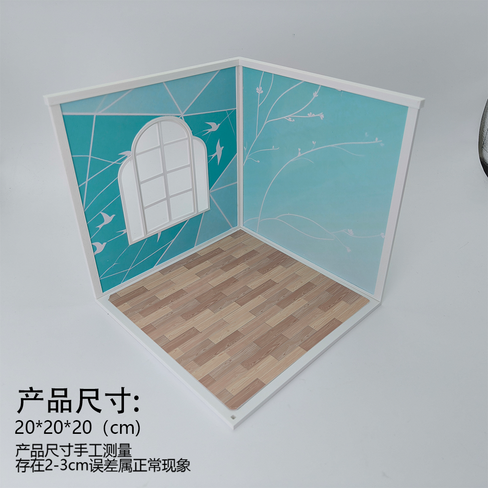 LYTP122002 1/12 Universal Wall & Floor Combination 3D Printing DIY Miniature Scene Dollhouse Creative Pendant Desktop Scene OB Baby 12-Inch Baby House Assembly Versatile Wall BJD Spring Guest Room Or Sweet Guest Room