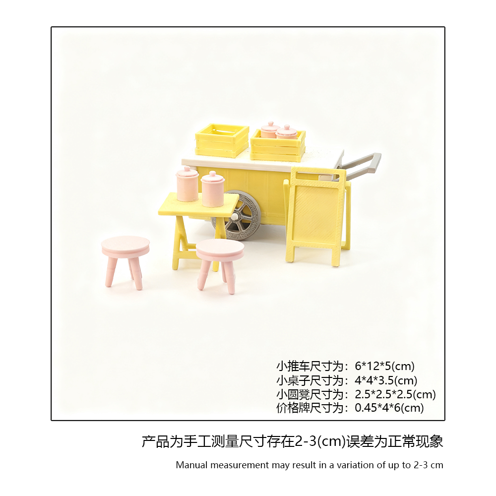 LYTP121028 1/12 Street Food 3D Printing DIY Miniature Scenes Dollhouses Creative Ornaments Desktop Displays Mini Models 1/12 Scale BJD OB Dolls Blind Box Figurines & Dolls