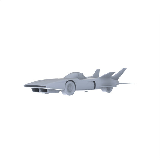 Yao's Studio LYTA131  Unfinished Supersonic Flying Concept Car Model, Unpainted Kit for DIY Painting & Scene Projects